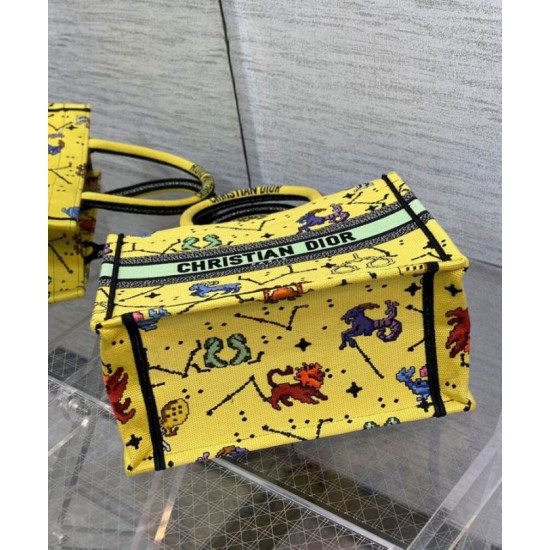 Replica Christian Dior Small Dior Book Tote Yellow