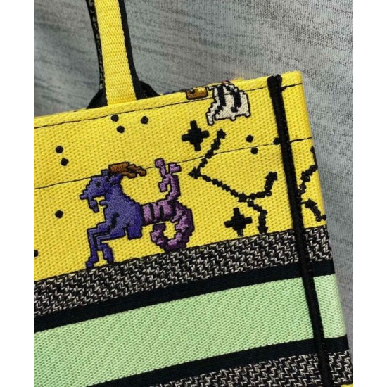 Replica Christian Dior Small Dior Book Tote Yellow