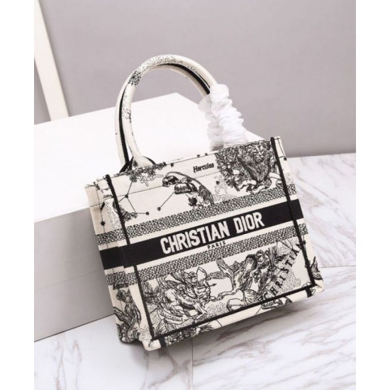 Fake Christian Dior Small Dior Book Tote Cream Replica