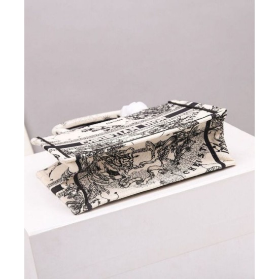 Fake Christian Dior Small Dior Book Tote Cream Replica