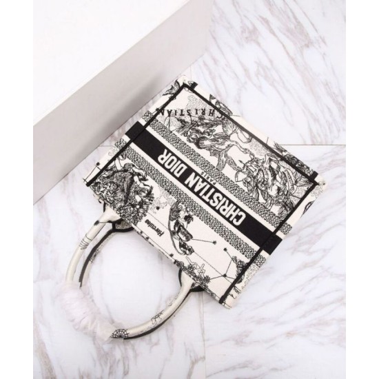 Fake Christian Dior Small Dior Book Tote Cream Replica