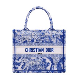Fake Christian Dior Small Dior Book Tote Blue Replica