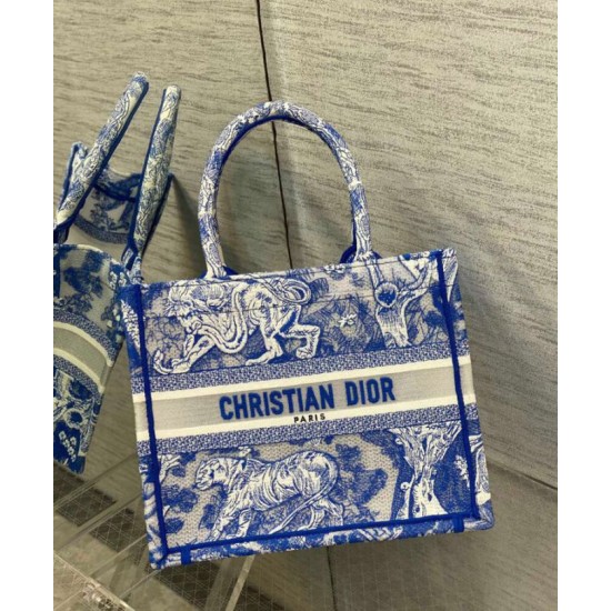 Fake Christian Dior Small Dior Book Tote Blue Replica