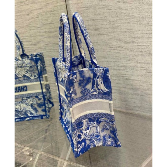Fake Christian Dior Small Dior Book Tote Blue Replica
