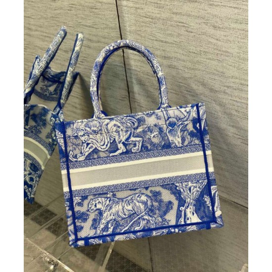 Fake Christian Dior Small Dior Book Tote Blue Replica