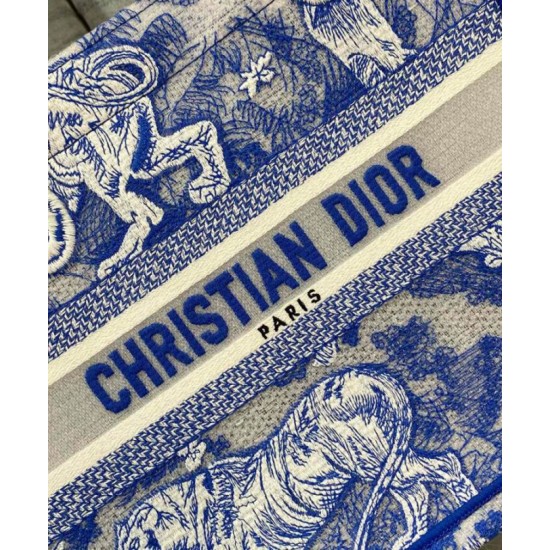 Fake Christian Dior Small Dior Book Tote Blue Replica