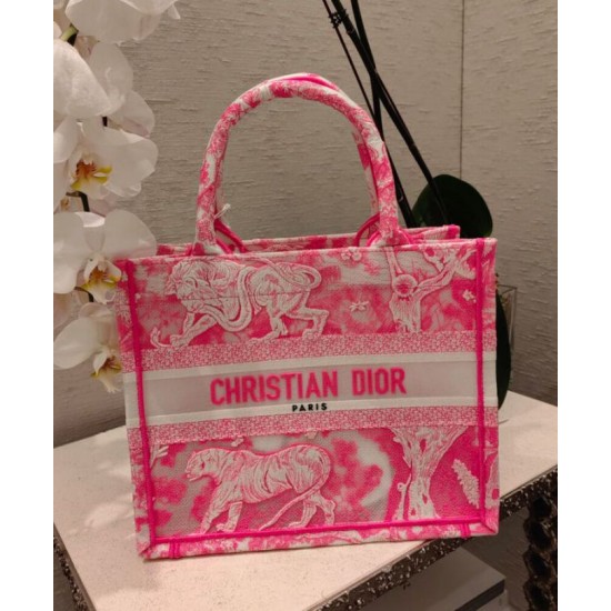 Replica Christian Dior Small Dior Book Tote Peachblow