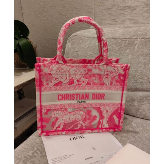 Replica Christian Dior Small Dior Book Tote Peachblow