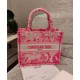 Replica Christian Dior Small Dior Book Tote Peachblow