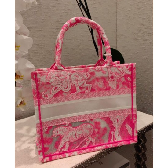 Replica Christian Dior Small Dior Book Tote Peachblow