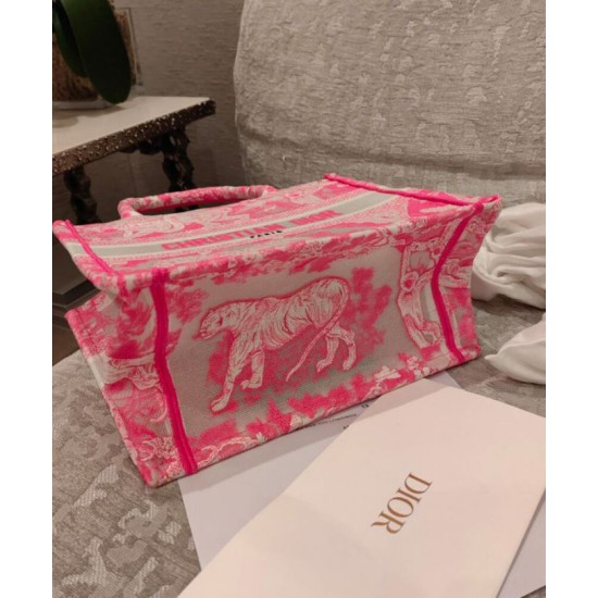 Replica Christian Dior Small Dior Book Tote Peachblow