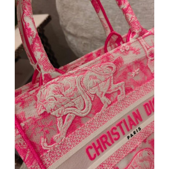 Replica Christian Dior Small Dior Book Tote Peachblow