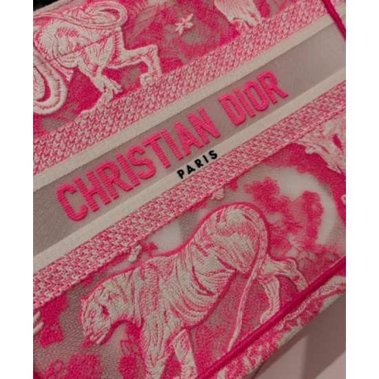 Replica Christian Dior Small Dior Book Tote Peachblow