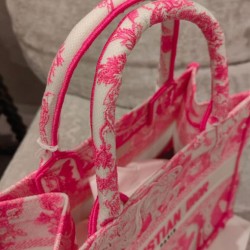 Replica Christian Dior Small Dior Book Tote Peachblow