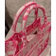 Replica Christian Dior Small Dior Book Tote Peachblow