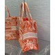 Fake Christian Dior Medium Dior Book Tote Orange Replica