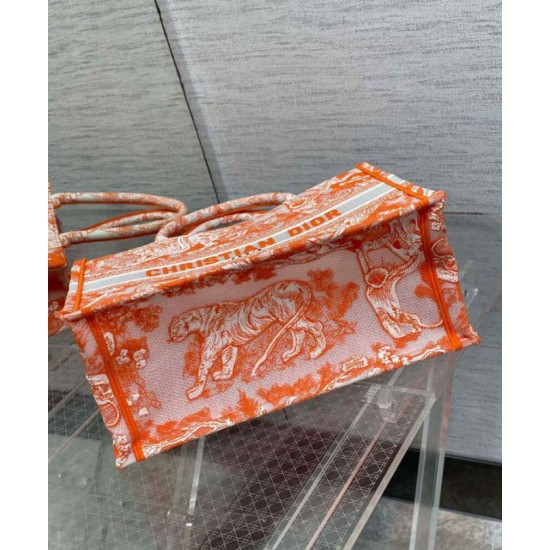 Fake Christian Dior Medium Dior Book Tote Orange Replica