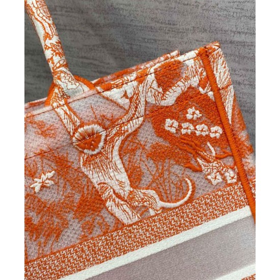 Fake Christian Dior Medium Dior Book Tote Orange Replica