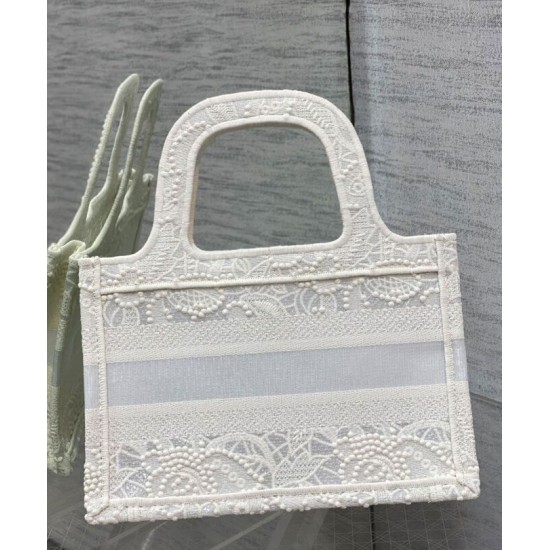 Replica Christian Dior Mini Dior Book Tote White