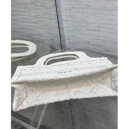 Replica Christian Dior Mini Dior Book Tote White