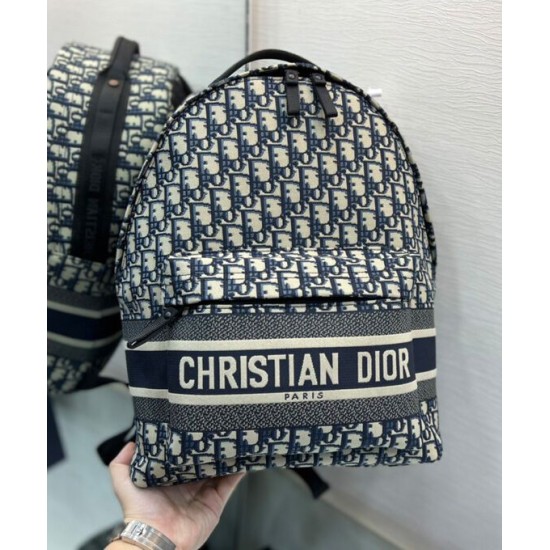 Fake Christian Dior Diortravel Backpack Dark Blue Replica
