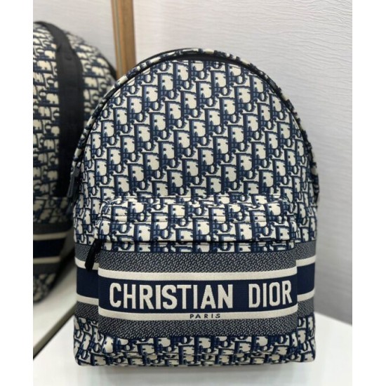 Fake Christian Dior Diortravel Backpack Dark Blue Replica