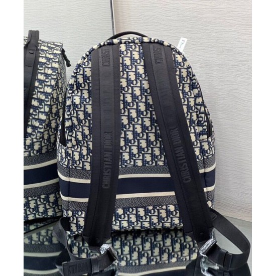 Fake Christian Dior Diortravel Backpack Dark Blue Replica