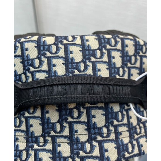 Fake Christian Dior Diortravel Backpack Dark Blue Replica