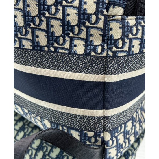 Fake Christian Dior Diortravel Backpack Dark Blue Replica