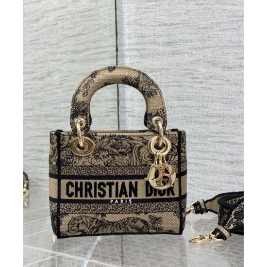 Replica Christian Dior Mini Lady D-Lite Bag Apricot