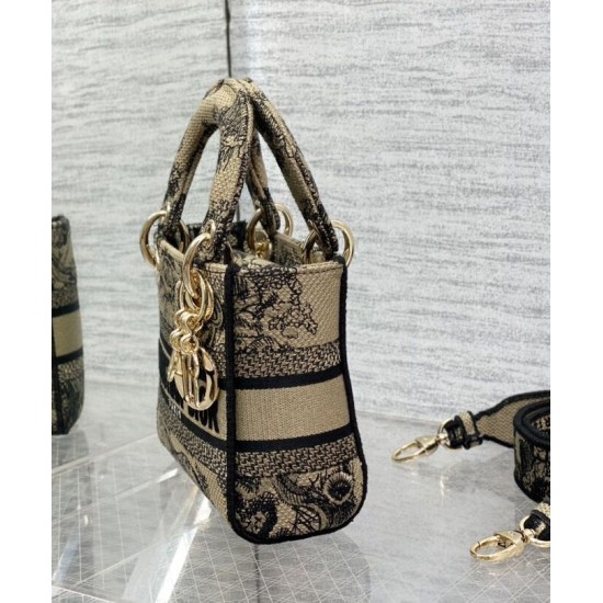 Replica Christian Dior Mini Lady D-Lite Bag Apricot