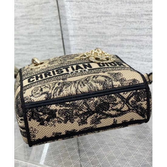Replica Christian Dior Mini Lady D-Lite Bag Apricot