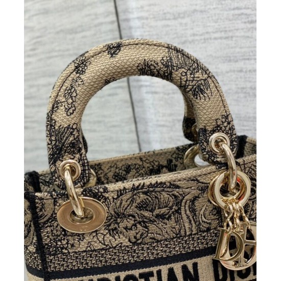 Replica Christian Dior Mini Lady D-Lite Bag Apricot