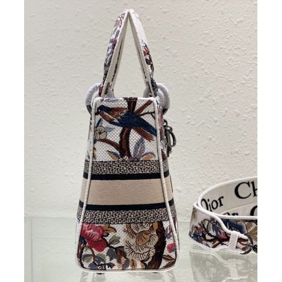 Replica Christian Dior Medium Lady D-Lite Bag White