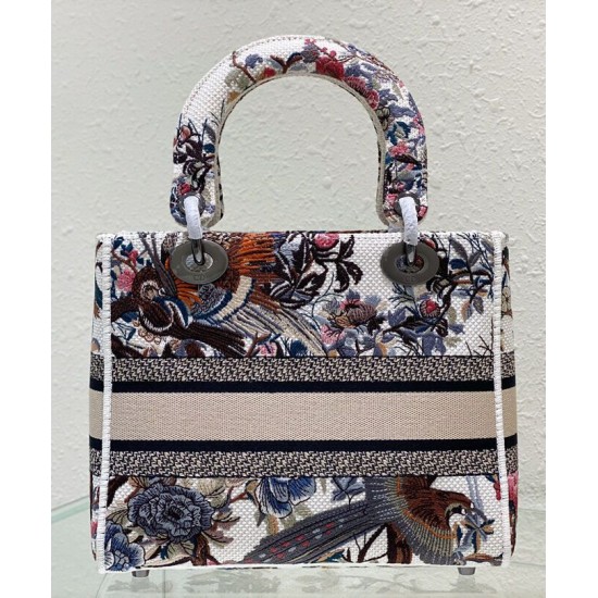Replica Christian Dior Medium Lady D-Lite Bag White