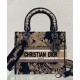 Fake Christian Dior Medium Lady D-Lite Bag Black Replica
