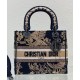 Fake Christian Dior Medium Lady D-Lite Bag Black Replica