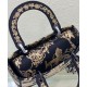 Fake Christian Dior Medium Lady D-Lite Bag Black Replica
