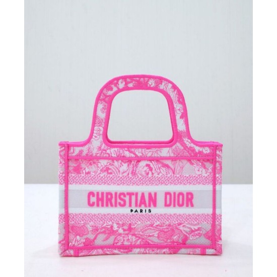 Replica Christian Dior Mini Dior Book Tote Peachblow
