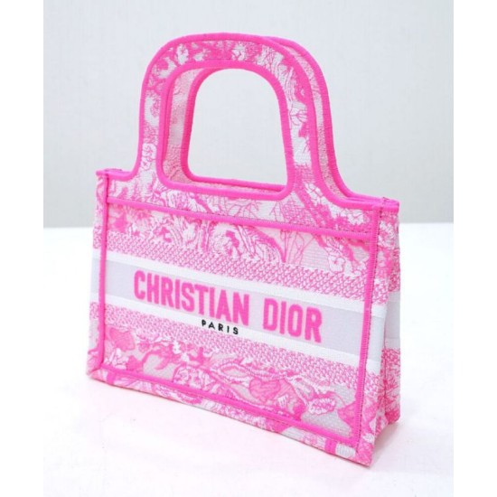 Replica Christian Dior Mini Dior Book Tote Peachblow