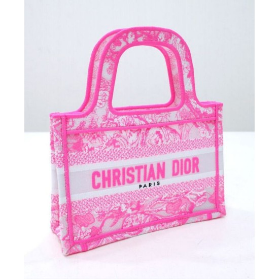 Replica Christian Dior Mini Dior Book Tote Peachblow