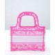 Replica Christian Dior Mini Dior Book Tote Peachblow