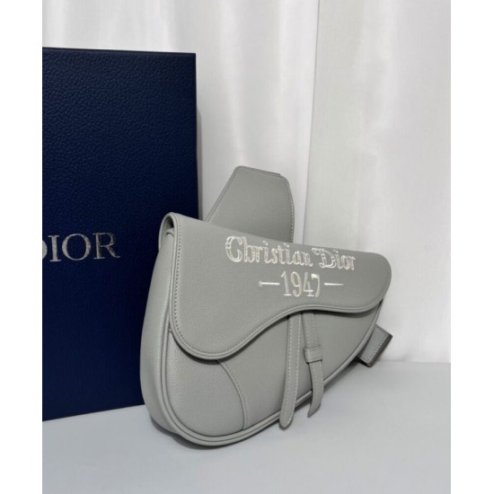 Replica Christian Dior Saddle Bag Gray