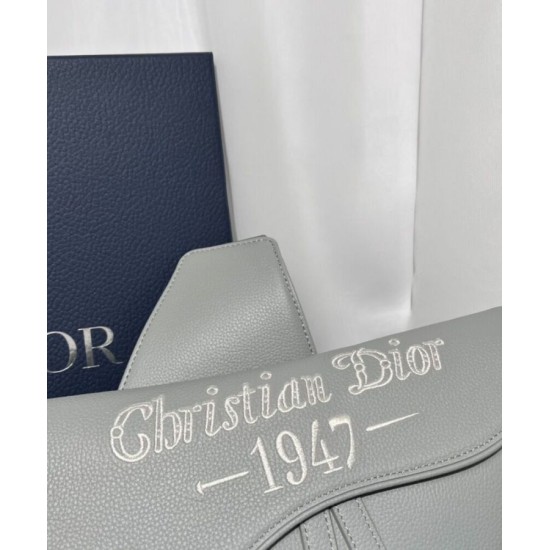 Replica Christian Dior Saddle Bag Gray