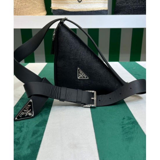 Replica Prada Saffiano Belt Bag Black