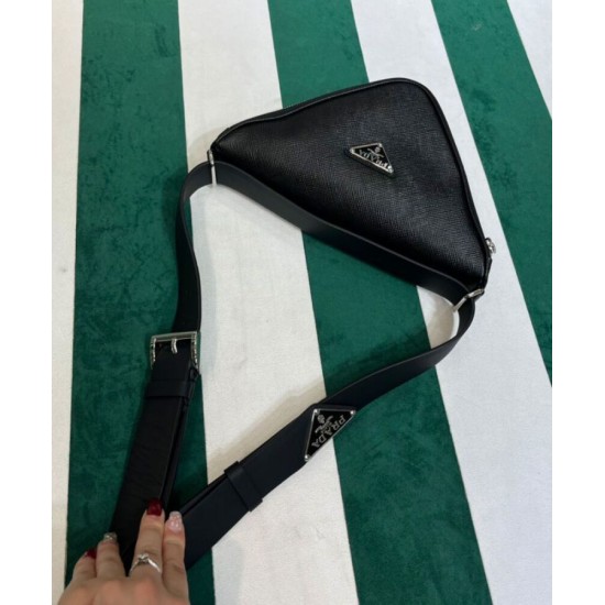 Replica Prada Saffiano Belt Bag Black