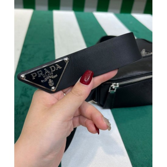 Replica Prada Saffiano Belt Bag Black