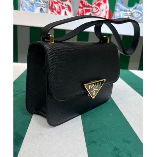 Fake Prada Saffiano Shoulder Bag Black Replica