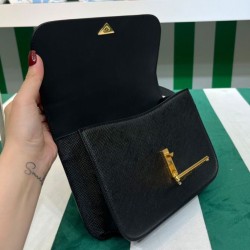 Replica Prada Saffiano Shoulder Bag Black Fake Prada Saffiano Shoulder Bag Black Replica