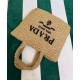 Replica Prada Small Raffia Tote Bag Apricot
